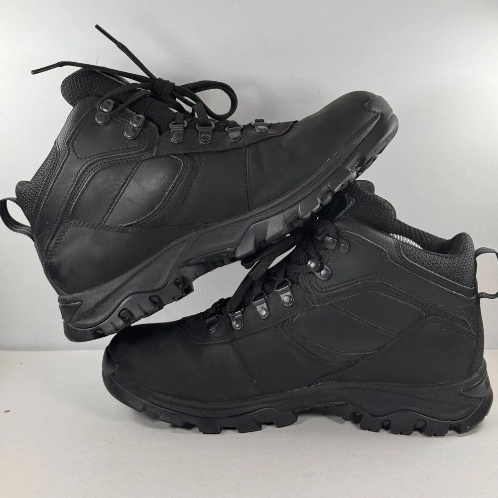 Timberland White Ledge Mid Waterproof Hiking Boots Black Leather Mens 8.5 2731R